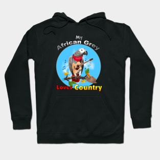 African Grey Congo Parrot Loves Country Hoodie